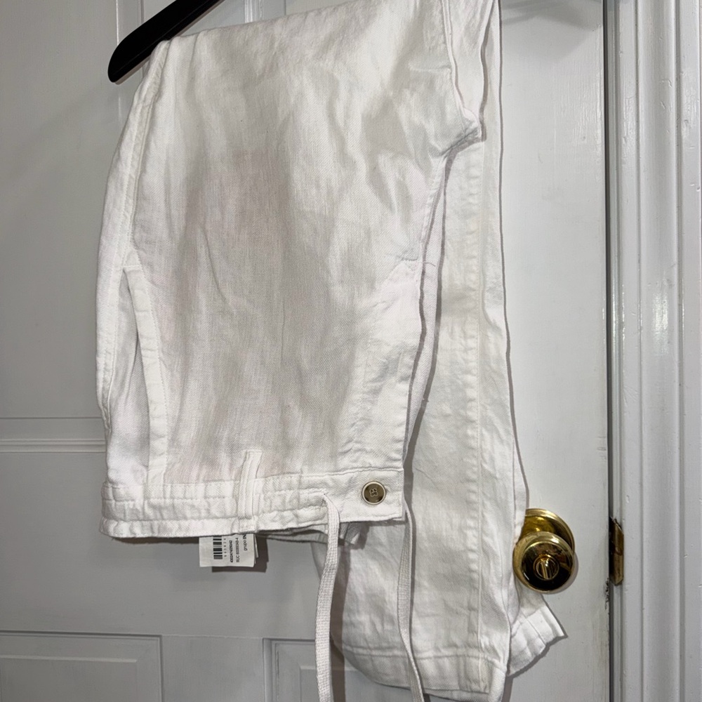 Zara White Linen Pants 32w